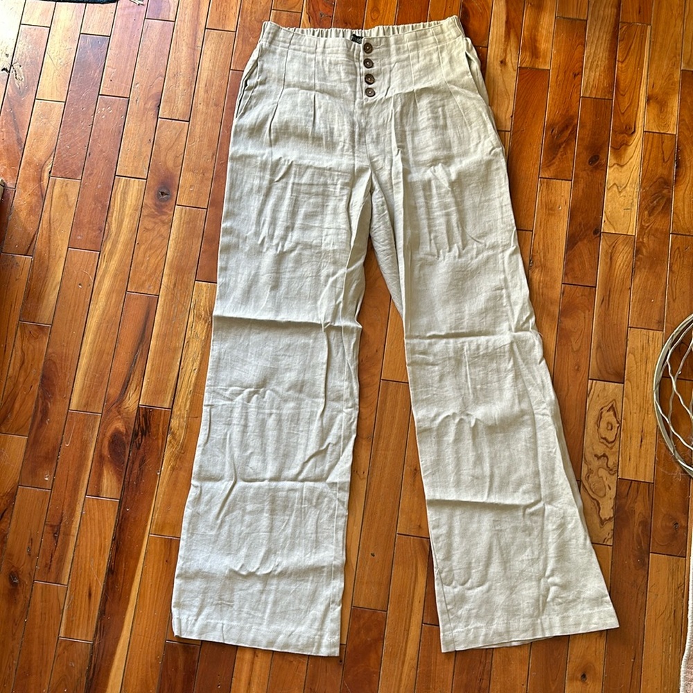 Wide Leg Linen Pants